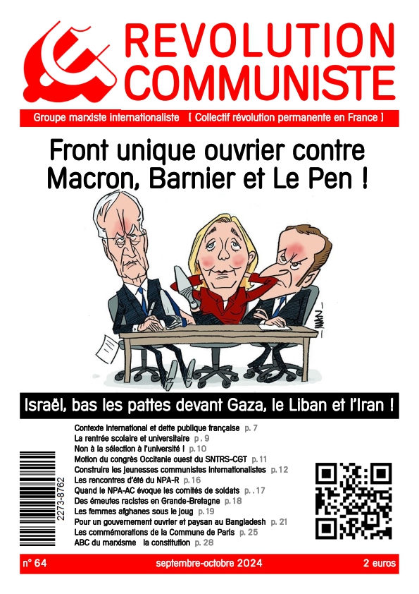 couverture Révolution communiste 64