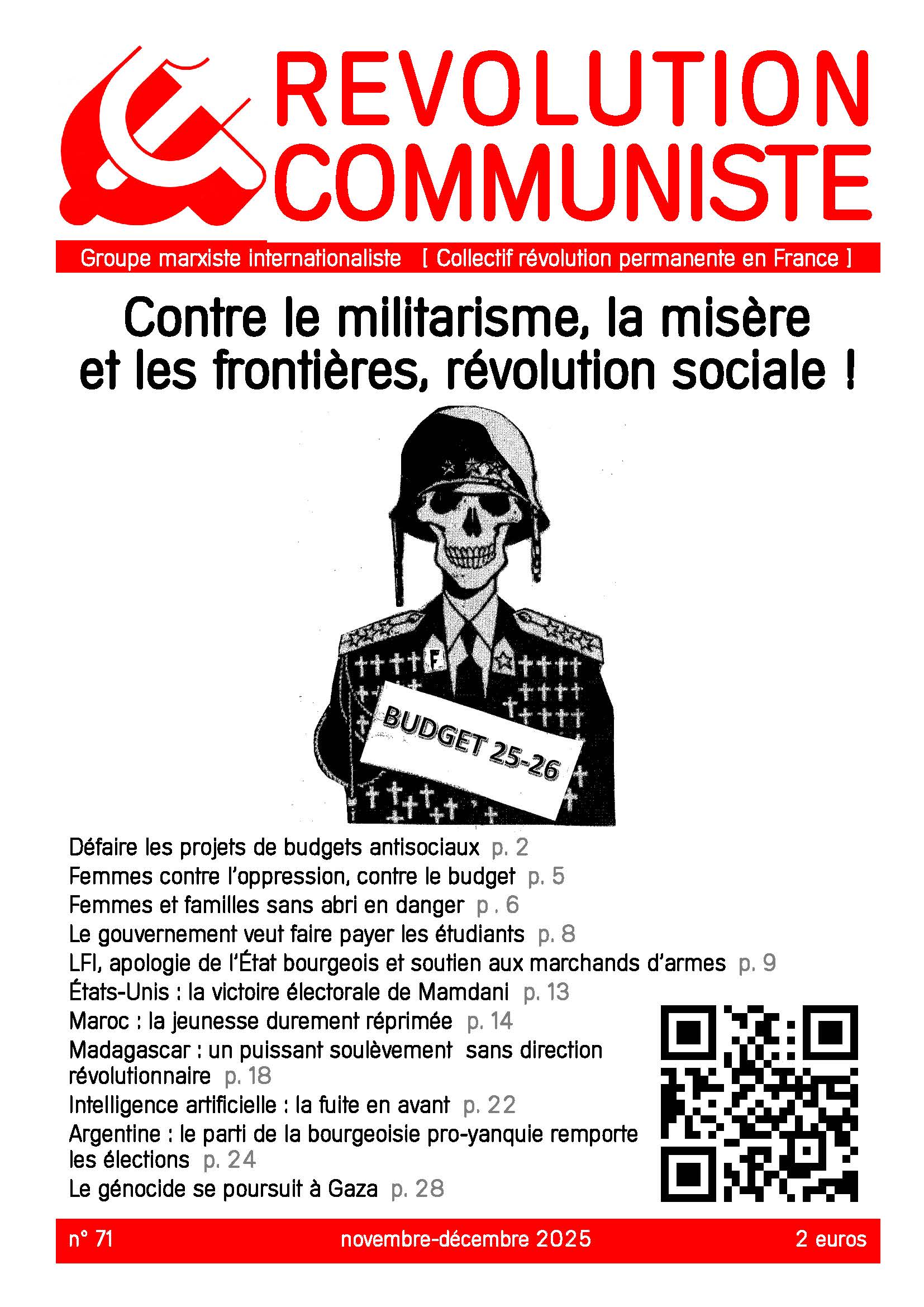 couverture Révolution communiste 71