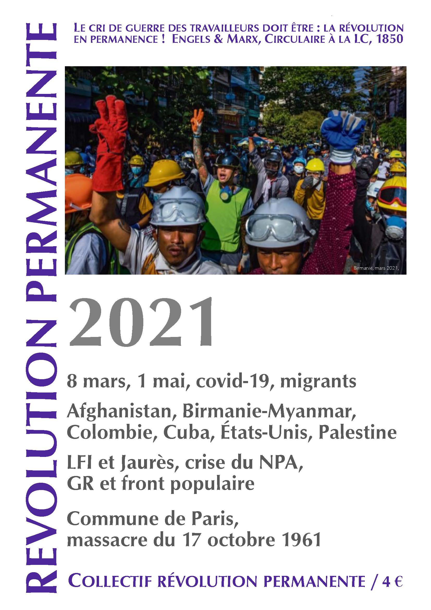 couverture Révolution permanente 2020
